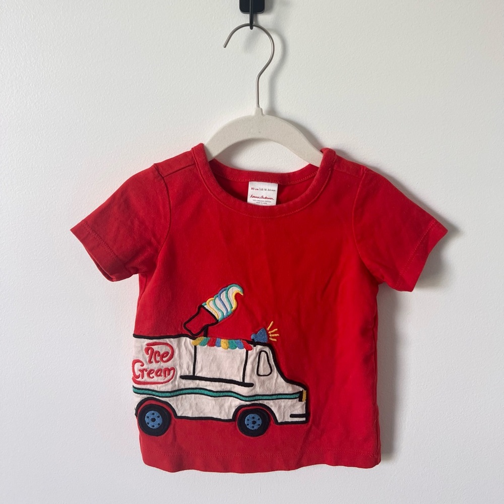 Mini Boden Red Ice Cream Truck T-Shirt